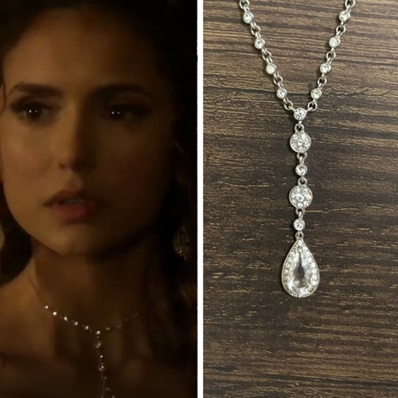 Jewelry Crystal Y Drop Necklace Aso Katherine Pierce